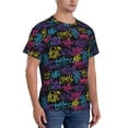 thumbnail image 2 of Vsdgher Graffiti Art Print Men's Dry Fit Mesh Athletic Shirts Moisture Wicking Tennis T-Shirt Tops, 2 of 9