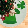 thumbnail image 5 of Coolnut St. Patrick's Day Shamrock Christmas Tree Skirt Tree Skirt for Holiday Party Home Christmas Day Ornaments36", 5 of 6