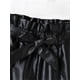 thumbnail image 3 of Pantalones de cuero de PU para niñas pequeñas Pantalones de tubo elásticos de cintura alta sólidos con cinturón XBTCLXEBCO 4-5 años, Negro, 3 of 6