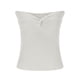 thumbnail image 4 of Top corto sin tirantes para mujer Sexy con cuello de corazón acanalado de punto con nudo retorcido en la parte delantera sin mangas Pompotops hkajfhjk473952, 4 of 8