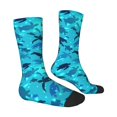 thumbnail image 2 of Goofa World Turtle Day Printed Men's Crew Socks, Soft Durable Breathable Moisture-Wicking with Odor Control Cotton socks, 2 of 9