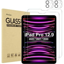 ProCase 2 2 Pack Screen Protector for iPad Pro 12.9 inch 6th 5th 4th Generation 2022 2021 2020 with Camera Lens Protector, Tempered Glass Film Guard for iPad Pro 12.9"