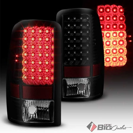 Suburban 80 Signal Light - 2000-2006 Suburban, Tahoe, Yukon Black Smoked LED Tail Lights w/ LED Signal Pair L+R 2001 2002 2003 2004 2005