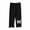 Black, variant on SROBPTY Girls 1-7 Years Solid Elastic Waist Capris Pants for Kids