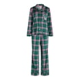 thumbnail image 3 of Joyspun Women's Velour Notch Collar Top and Pants Pajama Set, 2-Piece, Sizes S-3X, 3 of 7