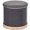 DARK GREY, variant on Aria Home Teddy Fabric Storage Ottoman with Reversible Tray Top, Foldable, Taupe, 22 In