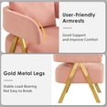 thumbnail image 3 of LAZZO Modern Velvet Barrel Accent Chair, Comfy Upholstered Reading Armchair for Living Room Bedroom, Pink, 3 of 8