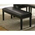 thumbnail image 1 of Wooden Bench With Padded Leatherette Seat, Dark Espresso Brown, 1 of 2