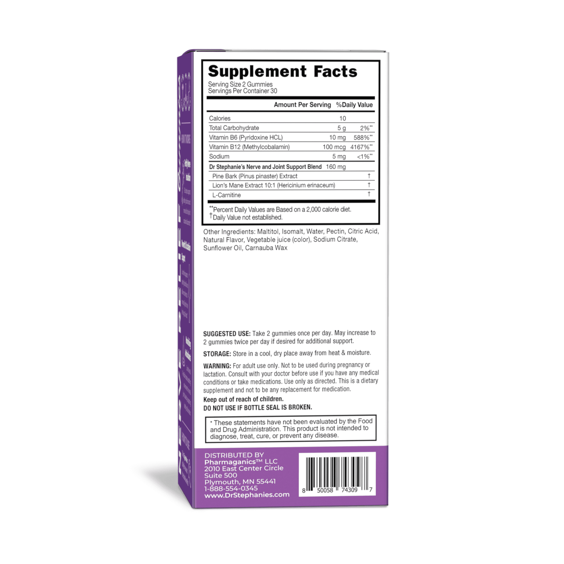 Dr. Stephanie's Nerve and Joint Gummies, 60 Count