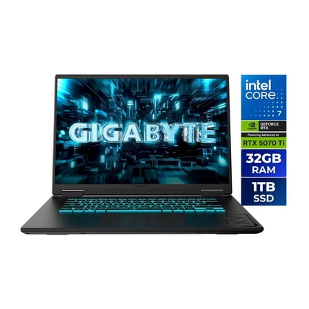 GIGABYTE - GAMING A16 PRO Gaming Laptop - 165Hz 2560x1600 WQXGA - NVIDIA GeForce RTX 5070 Ti - Intel Core 7 240H - 1TB SSD with 32GB LPDDR5X RAM - Windows 11 Home (GAMING A16 PRO DXHG4USCC4SH)