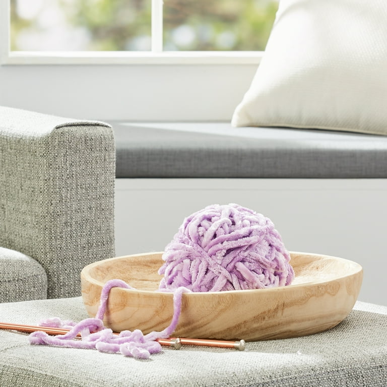 Mainstays Velvet Yarn, 80 yd, Sweet Violet, 100% Polyester, Super