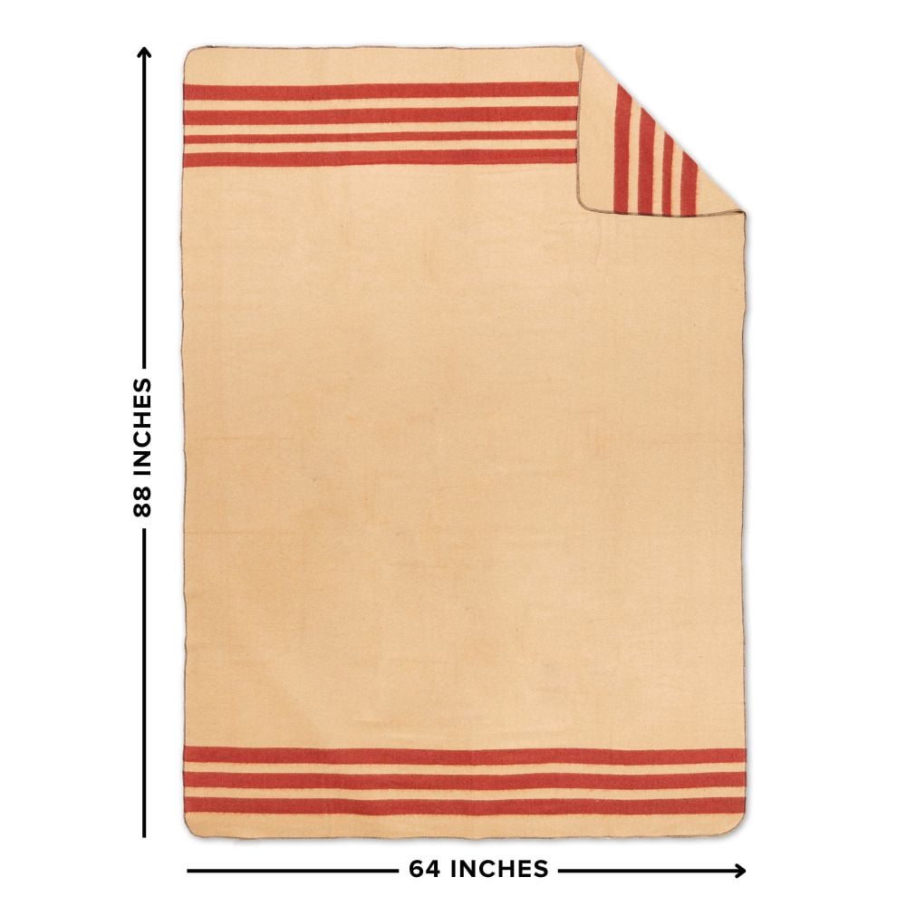 Arcturus Rainier Striped Wool Blanket (64" x 88"), 4.5 lbs