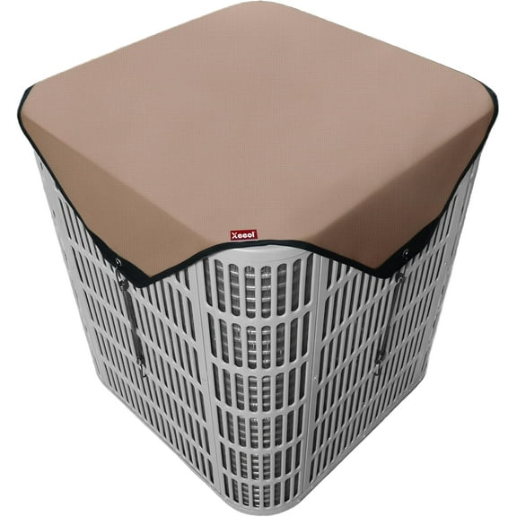 Air Conditioner Covers for Outside Units 36 x 36, 600D Waterproof AC Cover, Central AC Condenser Winter Cover - Snowproof, Rainproof, Brown