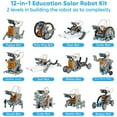 thumbnail image 4 of 13-in-1 DIY Solar & Battery-Powered Educational Robot Kit for Kids 7-14: Build 13 Fun Configurations with Dual Power Sources, Durable Plastic Construction, and Compact Design for Learning & Play, 4 of 5