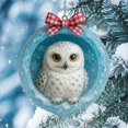 thumbnail image 5 of Arctic Animal Christmas Ornaments Collection - Cute Bunny, Penguin, Owl & More in Glittering Baubles for Holiday Decor E, 5 of 5