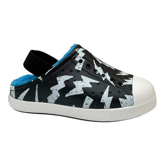 Native Jefferson Toddler Boys Slip-On Cozy Clogs Size 10 Black-Blue Warm Shoes