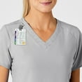 thumbnail image 6 of Wink W123 Women's Stylized V-Neck Scrub Top, Grey, 3X Womens, 6 of 6