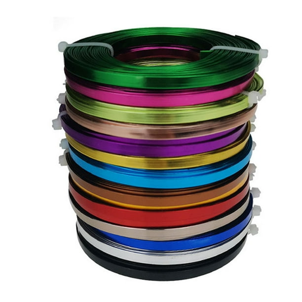 Yingyy Metal Cord Assorted Colors Thickness Aluminum Wires Fool-Style Operation Handy To Install Diy Rust-Proof Resilience For Crafts Gold Other