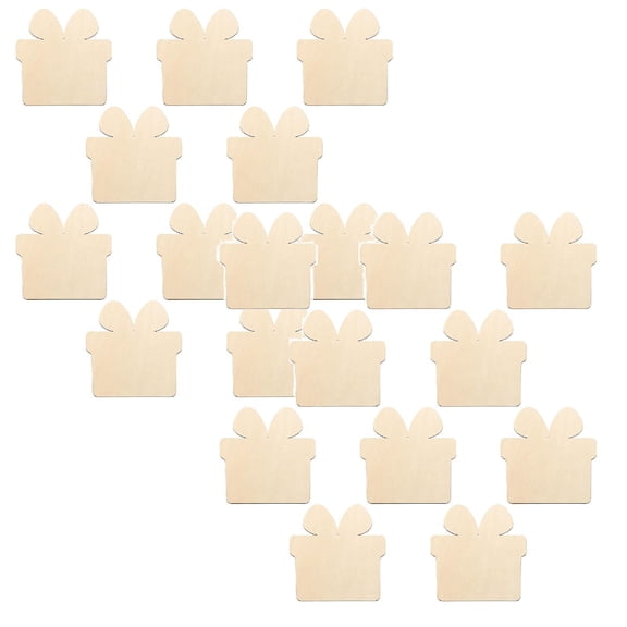 20Pcs Large Size Wooden Christmas Ornaments To Paint, Diy Blank Unfinished Wood Ornament For Crafts Hanging Decorations 7"