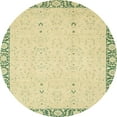 thumbnail image 1 of Ahgly Company Tapis d'Intérieur Rond Abstrait Vert Avocat Oriental, 4 Pieds Rond, 1 of 6