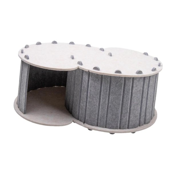 Cama túnel de juego para gatos, casa para mascotas, nido escondido, suministros cómodos para mascotas en interiores Gris claro