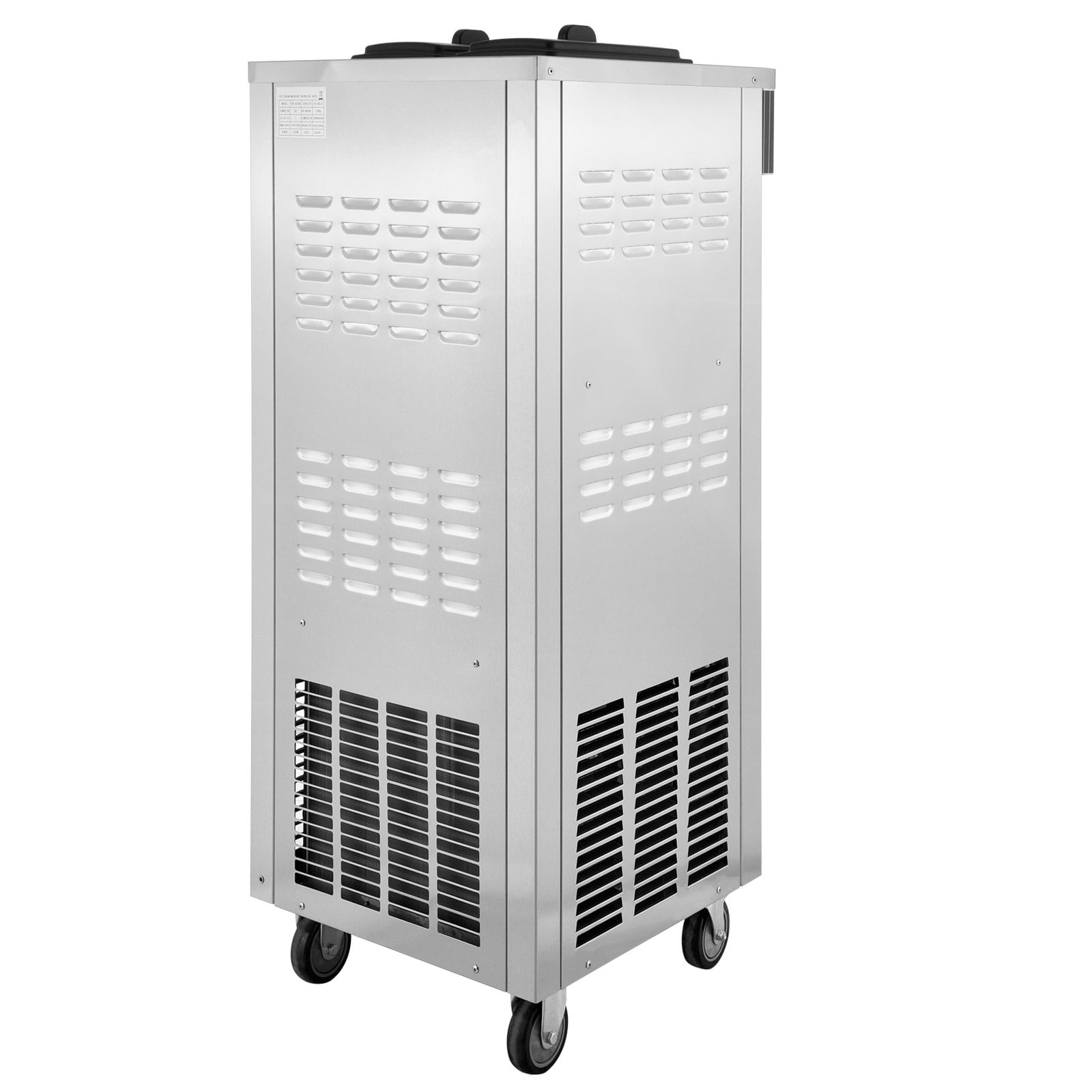 SHENGJINSH Commercial Soft Ice Cream Machine, 3 Flavors Ice Cream Maker, 2200W Serve Yogurt Maker, 5.3 to 7.4 Gal/H