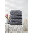 thumbnail image 4 of Ozan Premium Home  100% Genuine Turkish Cotton Patchouli Hand Towels (Set of 4) Grey, 4 of 5