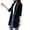 Black, variant on Women Fall Winter Jacket Open Stitch Cardigan Long Sleeve Mid Length Solid Color Loose Pockets Lapel Lady Warm Coat