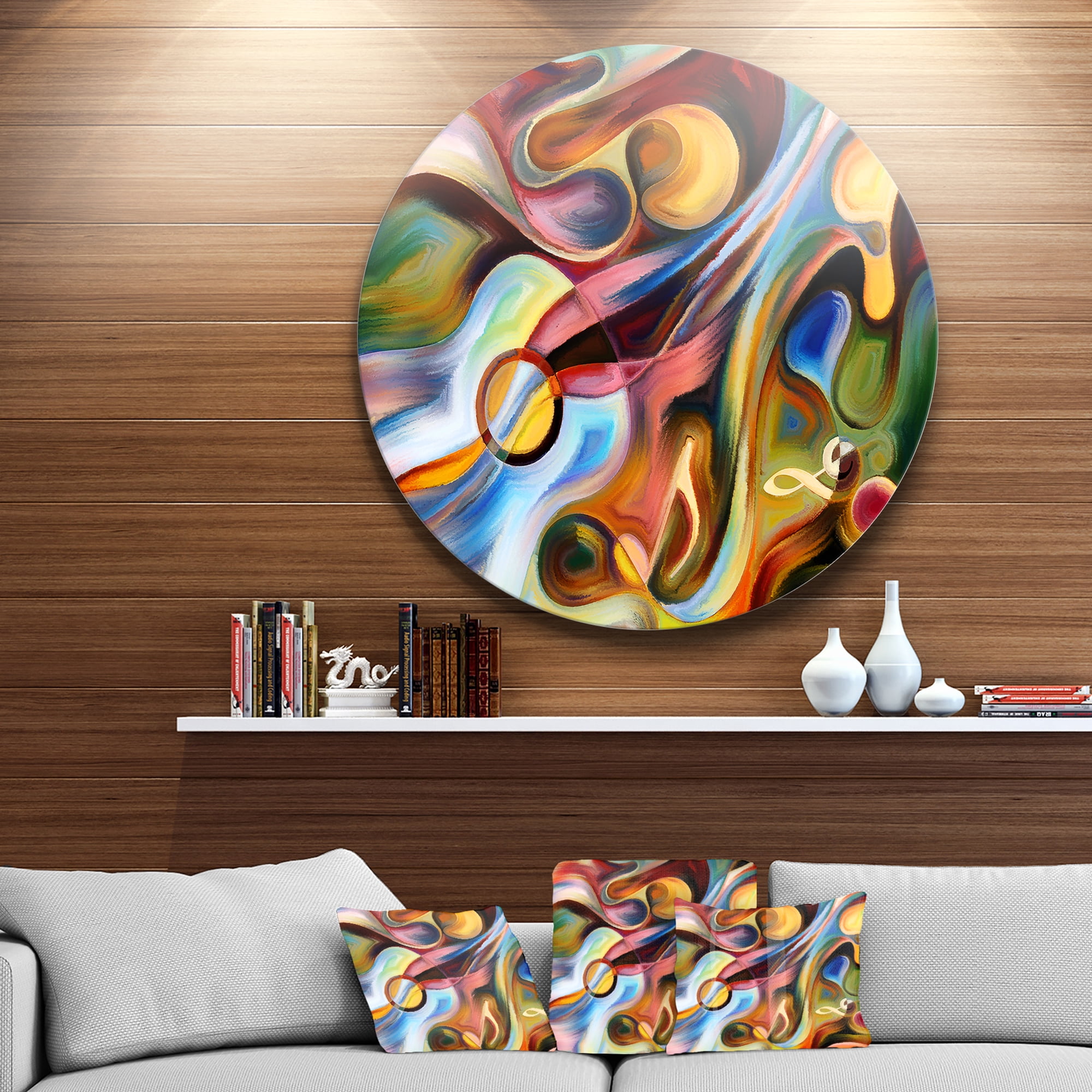 Designart - Music beyond the Frames' Music Circle Metal Wall
