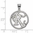 thumbnail image 2 of 925 Sterling Silver Fancy Script Initial R Charm Pendant, 2 of 5