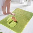 thumbnail image 1 of Green Memory Foam Bath Mat Rugs Non Slip Absorbent Bathroom Rug Carpet Super Water Absorption Bathroom Carpet Machine Washable Quick Dry Non-Slip Thick Bath Mat 17" X 24" Green, 1 of 5