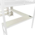thumbnail image 4 of Queen Size Loft Bed Frame with Built-in Wardrobe, Heavy-Duty Metal Loft Bed with L-shaped Desk and USB, LED, High Loft Bed  for Adults, No Box Spring Needed, White, 4 of 7