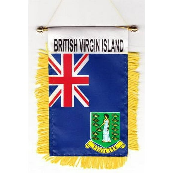 British Virgin Islands Window Hanging Flag (fringed)