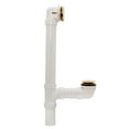 thumbnail image 4 of Westbrass Sch. 40 PVC Bathtub Assembly with Tip-Toe Drain and No-Hole Overflow, Polished Brass, 4 of 15