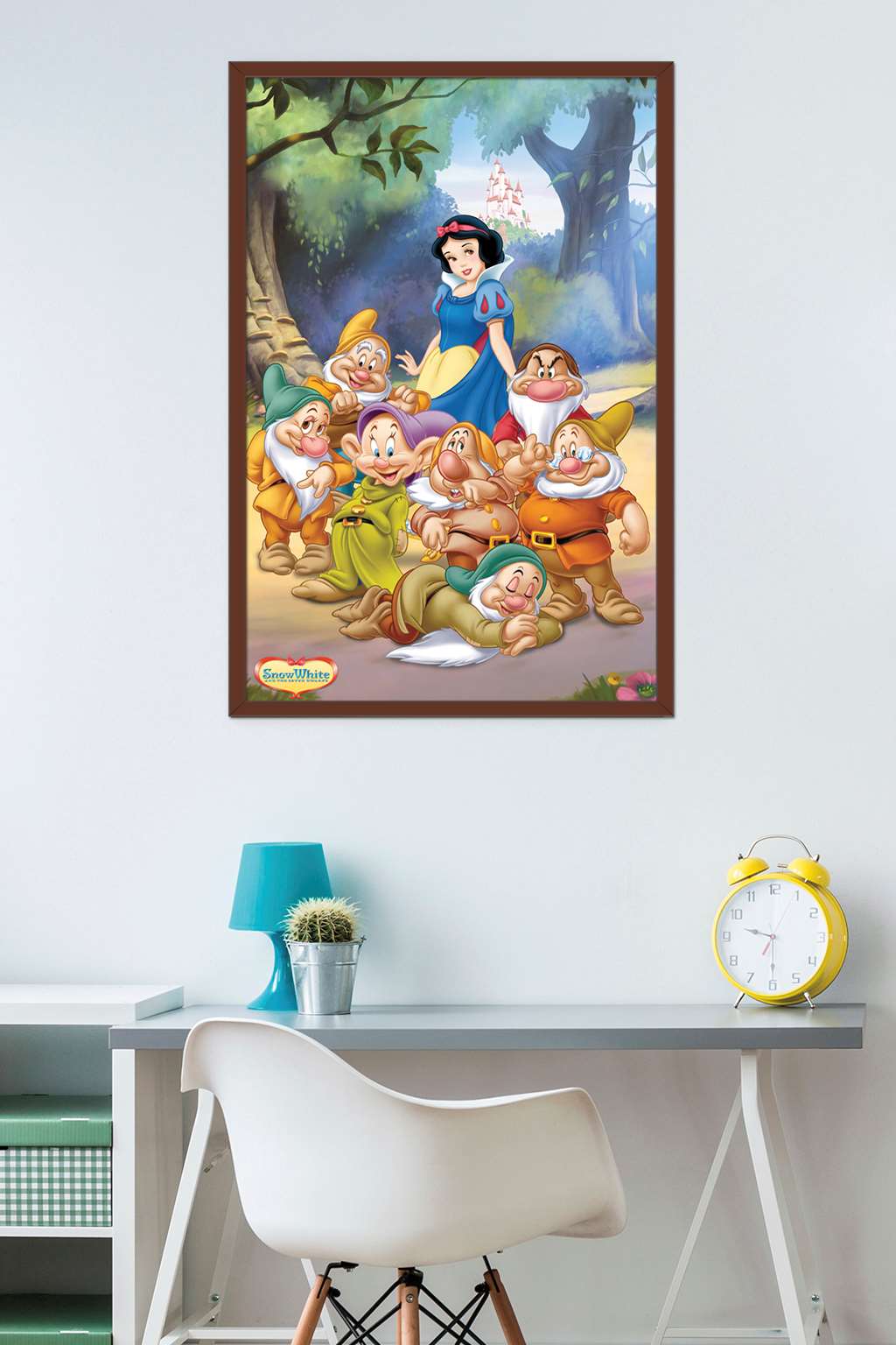 Disney Snow White and the Seven Dwarfs - Group Wall Poster, 22.375" x 34", Framed