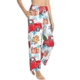 thumbnail image 2 of Daiia Watercolor Red Truck And Fir Tree Women's Sleep Pant with Pockets and Drawstring,Pajama Pants-Medium, 2 of 9