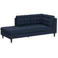 thumbnail image 4 of Modway Empress Mid-Century Modern Upholstered Fabric Left-Bumper Chaise In Azure, 4 of 4
