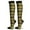 Tartan Tan, variant on Women's Cotton Knee High Socks - Checked Plaid Tartan Pattern Fashion Socks, Checked Black / Neon Hot Pink