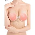 thumbnail image 3 of Spencer Women's Reusable Self-Adhesive Invisible Bra Backless Strapless Push-up Sticky Breast Petals Lift Nipplecovers with Drawstring "Flower Shape", 3 of 7