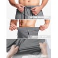 thumbnail image 3 of TACVASEN Mens Shorts Workout Quick Dry Athletic Shorts with Zipper Pockets Hiking Sport Short Light Gray US 36, 3 of 6