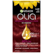 Garnier Olia Oil Powered Permanent Hair Color, 6.60 Light Intense Auburn