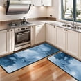 thumbnail image 3 of Kitchen Rugs Sets Of 2,Blue White Marble Pattern Anti Fatigue Kitchen Mat Rugs Non Slip Washable,Decorative Kitchen Floor Mats for Kitchen,Sink,Laundry,17"x47"+17"x47", 3 of 5
