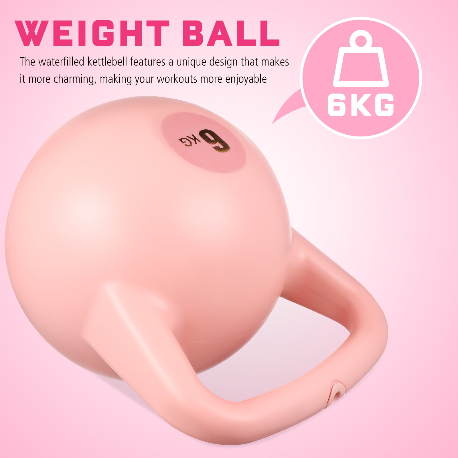 HONMEET PE Material Kettlebell with Ergonomic Grip Handle for Home Gym Fitness Workouts and Strength Training
