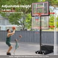 thumbnail image 2 of Portable Basketball Hoop System with Adjustable Height and Stable Base for Indoor Outdoor Play, 2 of 8