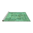 thumbnail image 2 of Ahgly Company Machine Washable Indoor Rectangle Persian Turquoise Blue Traditional Area Rugs, 4' x 6', 2 of 4