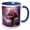 Blue/White, variant on 3drose, Fairy Treehouse in the Blooming Redbud Tree, 11oz Two-tone Green Mug