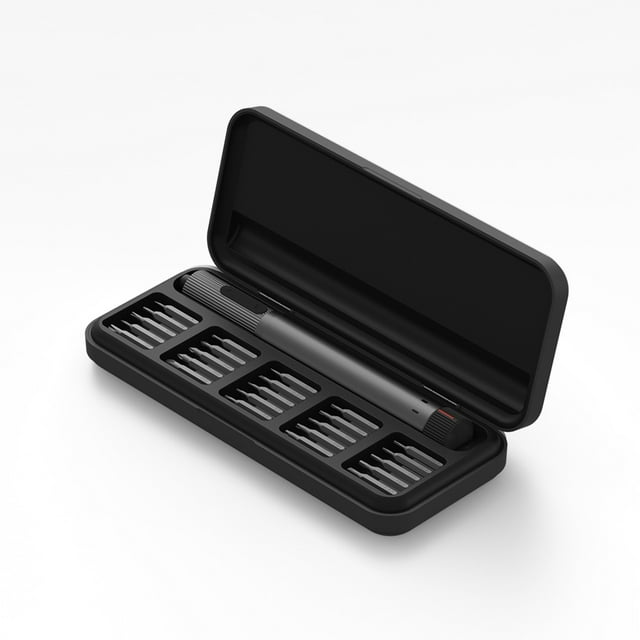 ATuMan E2 Tournevis Électrique Ensemble Réglage 2 Vitesses Tournevis Portable avec 25 Embouts Magnétiques Kit de Réparation Rechargeable avec Étui