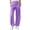 #08 Purple 【Mix, Match & Rotate: Stock Up on Daily Colors】, variant on Womens Barrel Pants, Elastic Waist Baggy Ankle Pants with Pockets, Quick Dry Travel Running Outdoor Wear | VerBelle,Dark Blue L