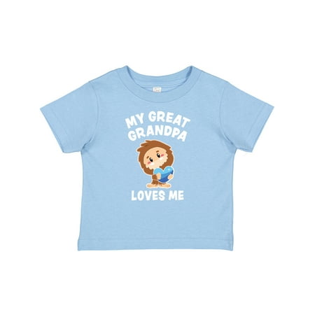 

Inktastic Cute Bigfoot My Great Grandpa Loves Me Boys Baby T-Shirt