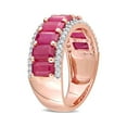 thumbnail image 2 of 3 1/3 Carat (Ctw) Created Ruby Eternity Band Ring in 14K Rose Gold with Diamonds for Women, 2 of 6